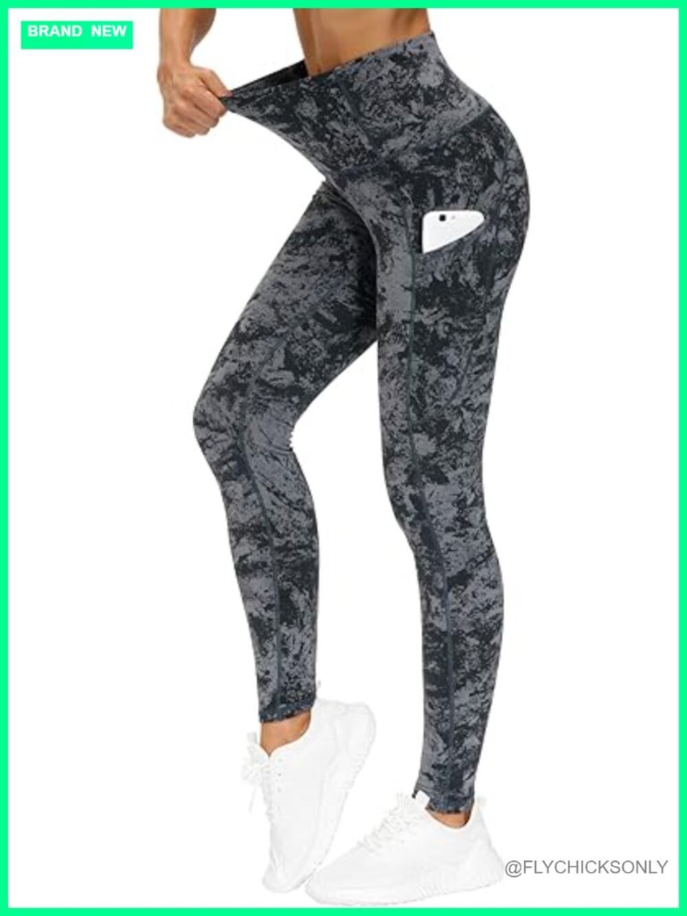 Thick High Waist Yoga Pants with Pockets Tummy Control Leggings